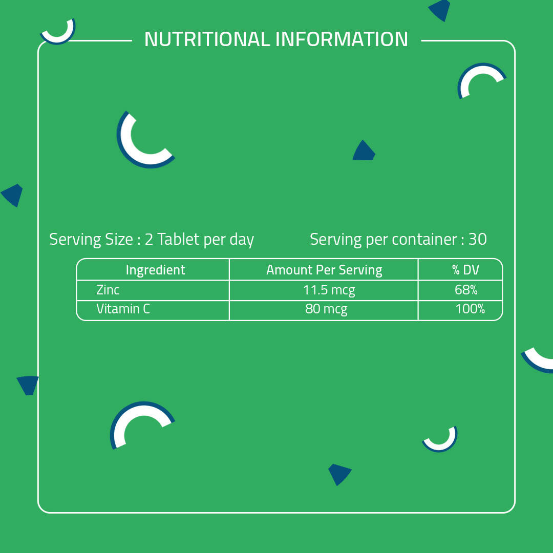 Laurik Plant Based Zinc And Vitamin C Tablets | Supplements Help Iron Absorption And Immune Support For Men And Women - Distacart