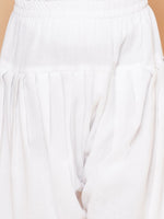Thumbnail for Boys Off White & Pink Printed Kurta with Salwar for Kids - Bhama - Distacart