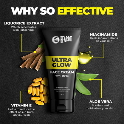 Beardo Ultra Glow Face Cream with SPF30 - Distacart