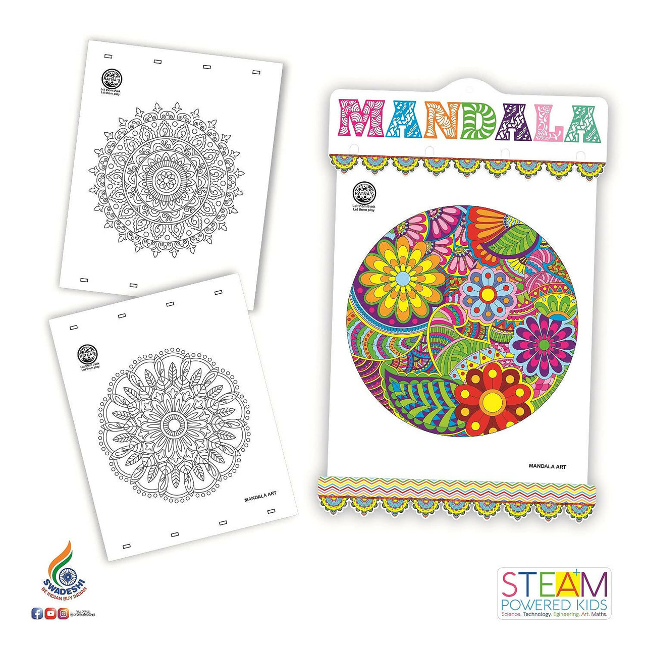 Sardar Ji Ki Dukan Ratna's Mandala Art.A Perfect Colouring Kit For All Ages (Multicolour) - Distacart