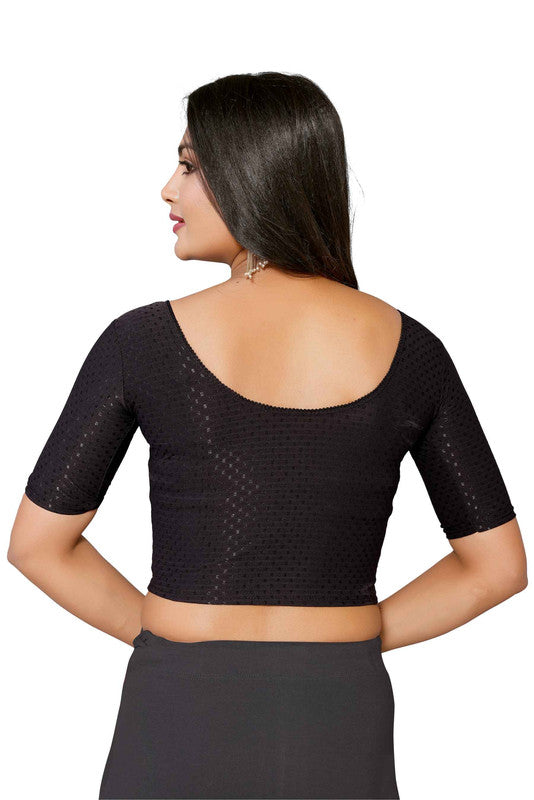 Malishka Women's Lycra Readymade Blouse Combo Pack - Black & Navy - Distacart