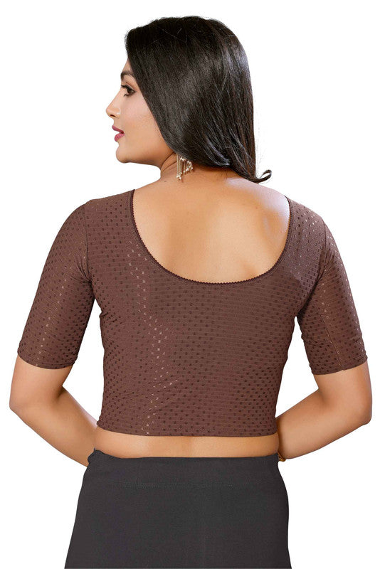 Malishka Women's Lycra Readymade Blouse Combo Pack - Red & Brown - Distacart