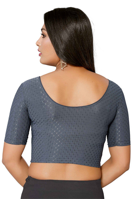 Malishka Women's Lycra Readymade Blouse Combo Pack - Grey & Wine - Distacart
