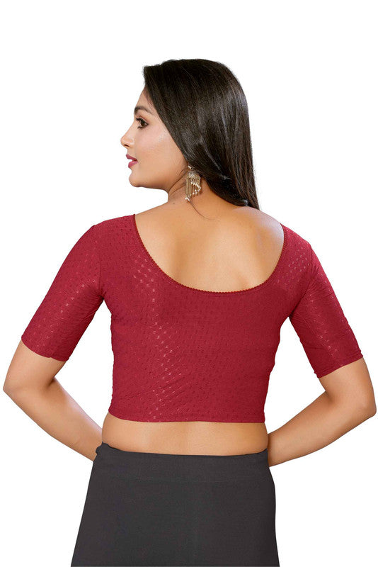 Malishka Women's Lycra Readymade Blouse Combo Pack - Maroon & Brown - Distacart