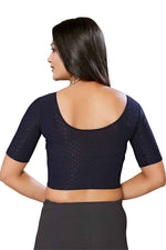 Thumbnail for Malishka Women's Lycra Readymade Blouse Combo Pack - Navy & Pink - Distacart