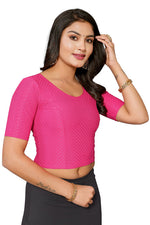 Thumbnail for Malishka Women's Lycra Readymade Blouse Combo Pack - Wine & Pink - Distacart
