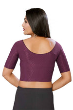 Thumbnail for Malishka Women's Lycra Readymade Blouse Combo Pack - Grey & Wine - Distacart