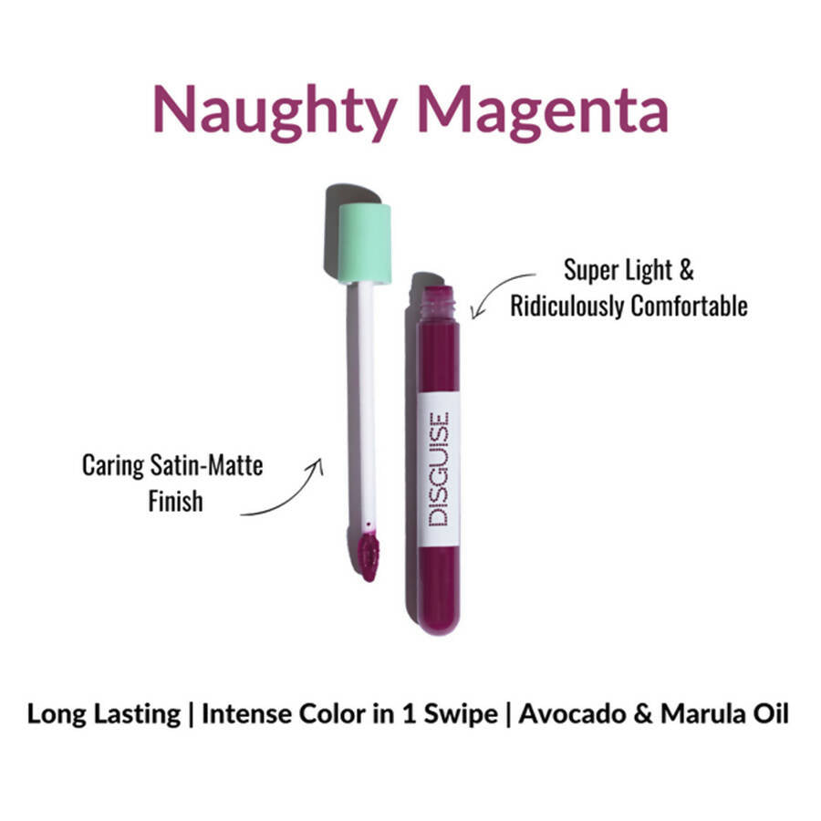 Disguise Feather-Light Matte Liquid Lip Cream - Naughty Magenta 33 - Distacart