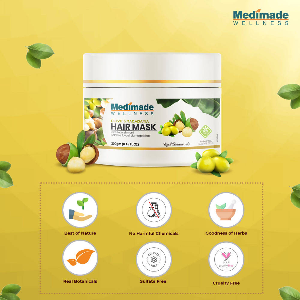 Medimade Wellness Olive & Macadamia Hair Mask - Distacart