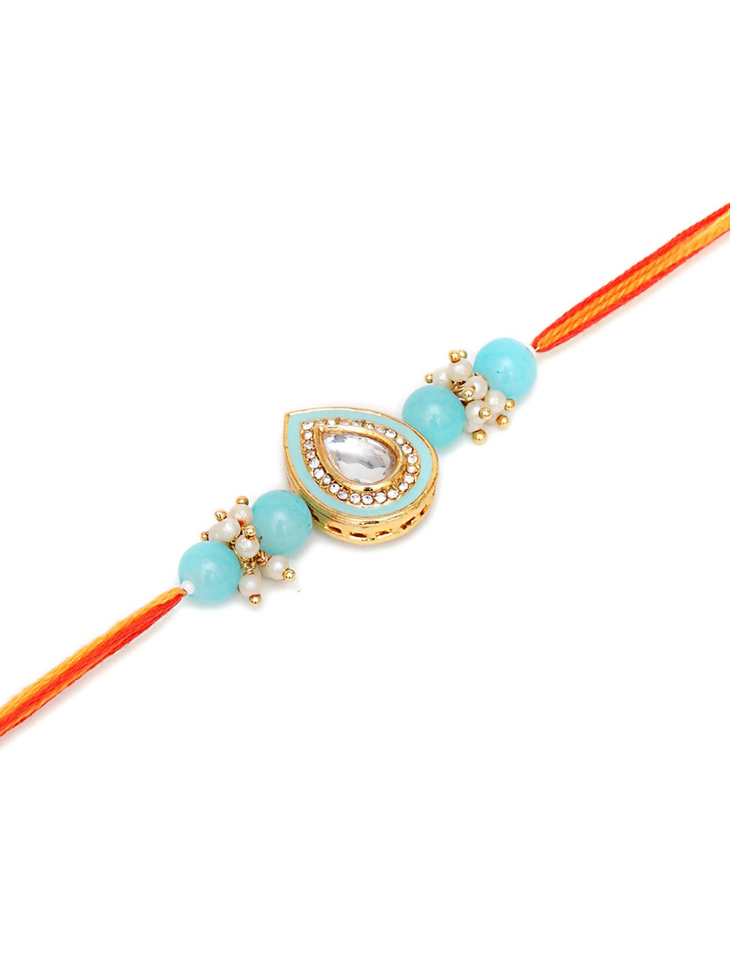 Designer kundan Rakhi - Ruby Raang - Distacart