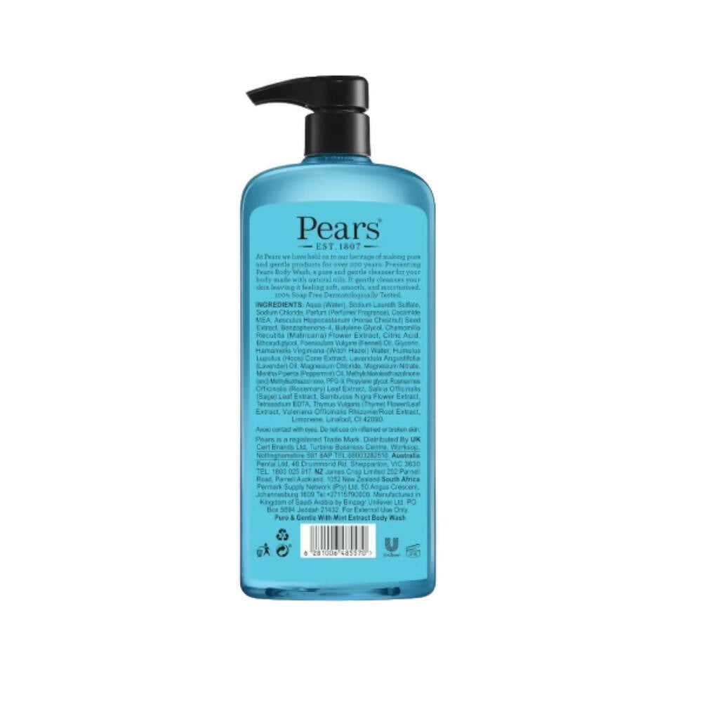 Pears Pure & Gentle Body Wash with Mint Extract - Distacart