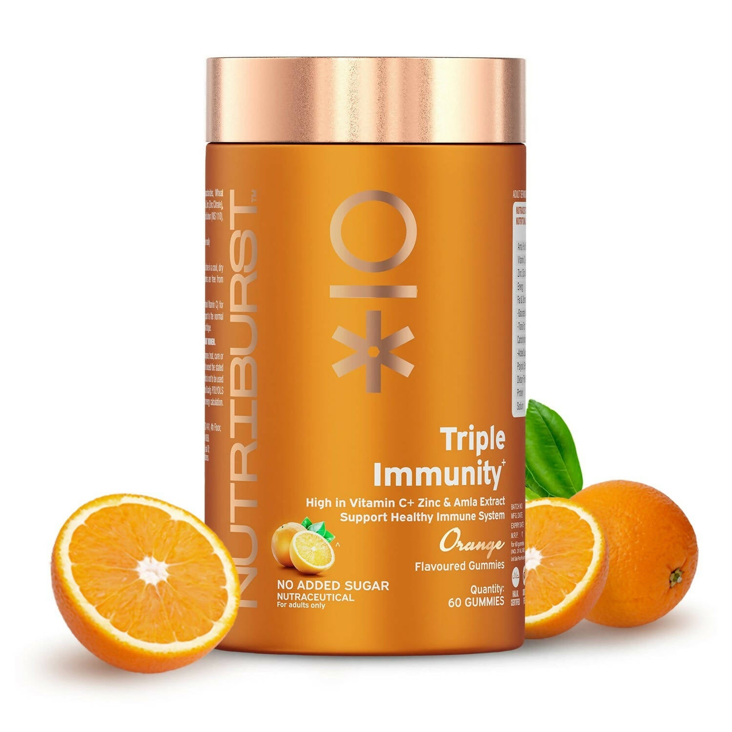 Nutriburst Triple Immunity Gummies With Vitamin C, Zinc & Amla - Distacart