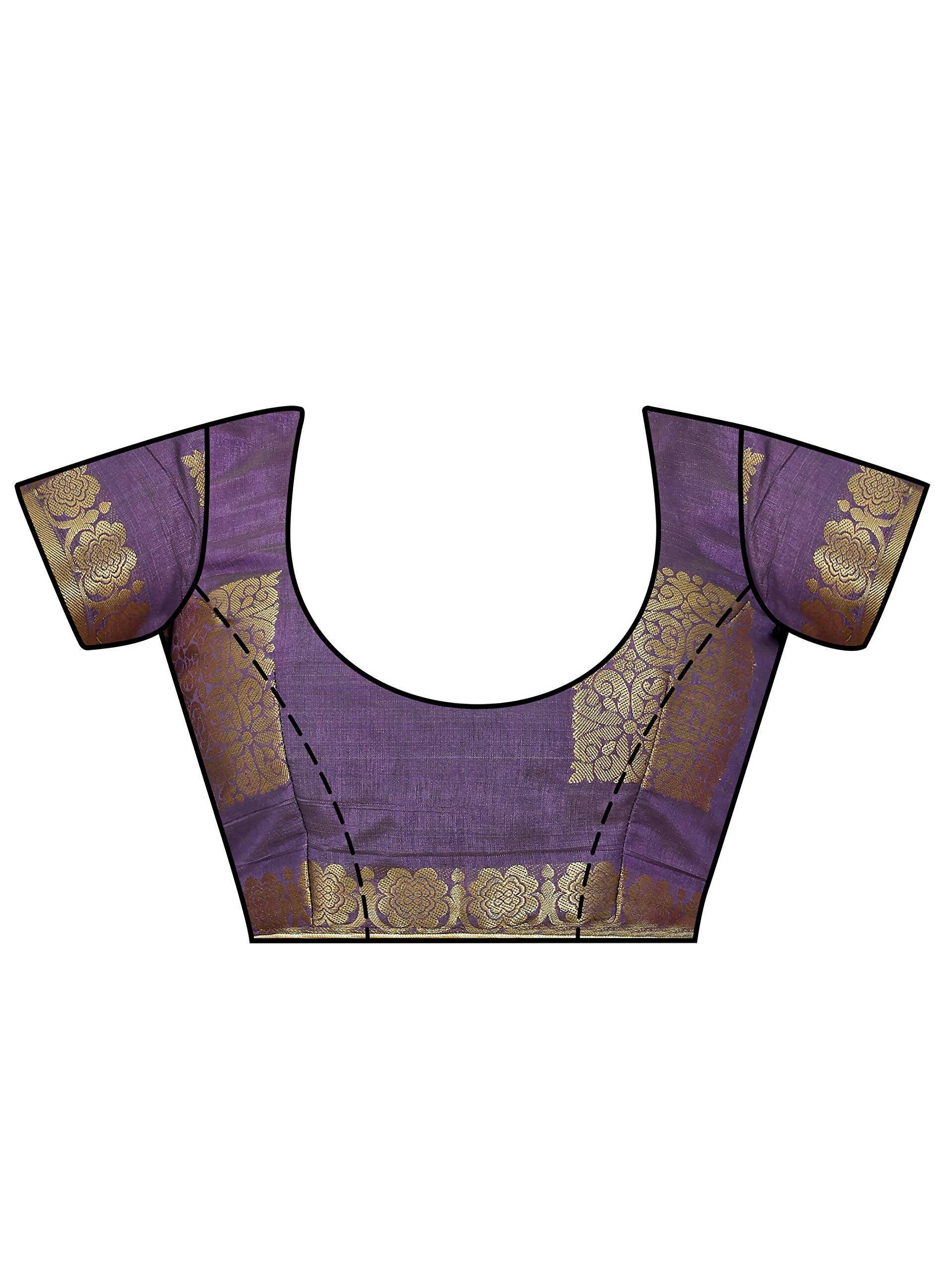 Mimosa Women's Kanchipuram Tussar Silk Purple Saree - Distacart