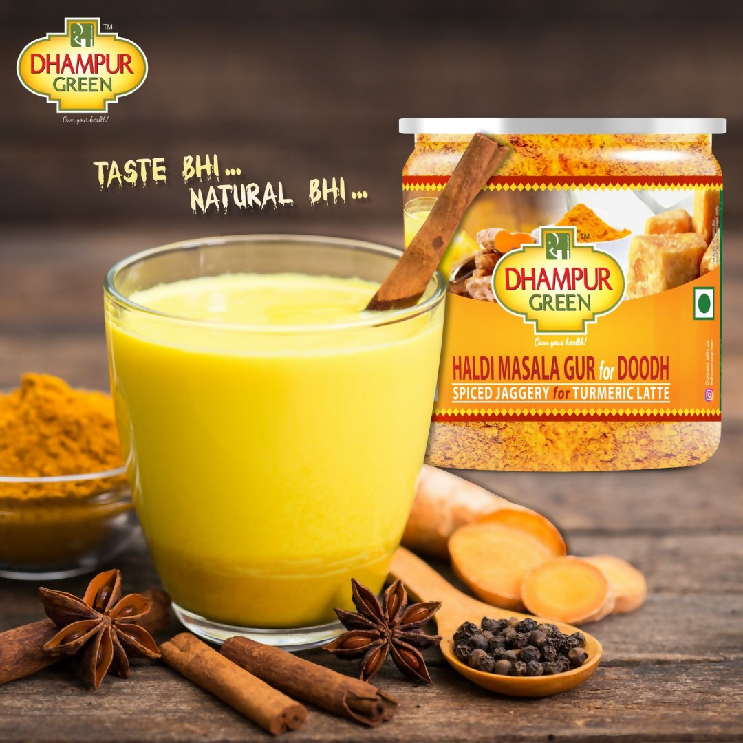 Dhampur Green Haldi Masala Gur for Doodh - Distacart