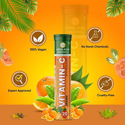 Himalayan  Vitamin-C Orange Flavour With Amla & Zinc Tablets