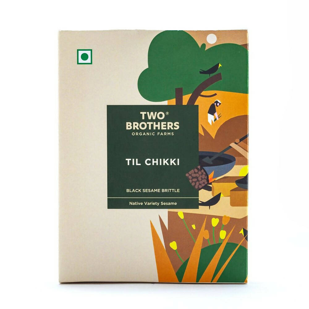 Two Brothers Organic Farms Black Sesame Jaggery Chikki - Distacart