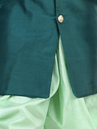 Thumbnail for NOZ2TOZ Green Color Hand Embroidered Kurta Dhoti For Boys - Distacart