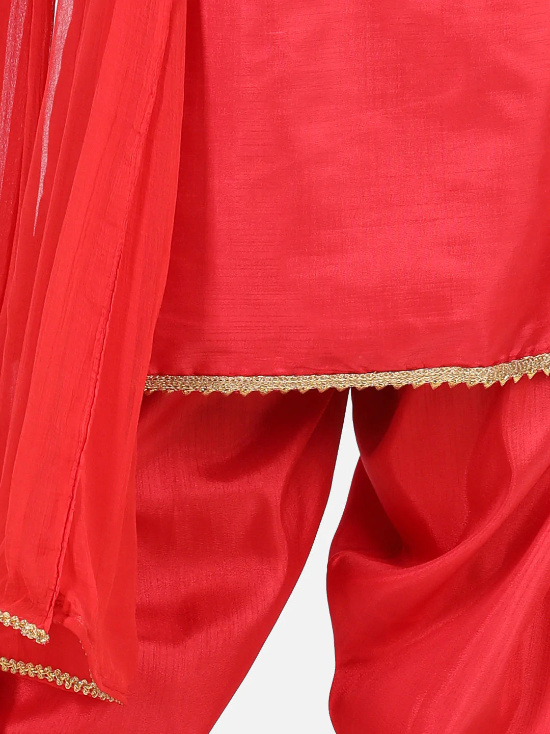 Buy Red Kurta Taffeta Silk Embroidery And Print Mirza Short Lehenga Set For  Women by POMCHA JAIPUR Online at Aza Fashions.