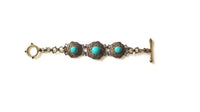Thumbnail for Bling Accessories Antique Brass Turquoise Stone Bracelet