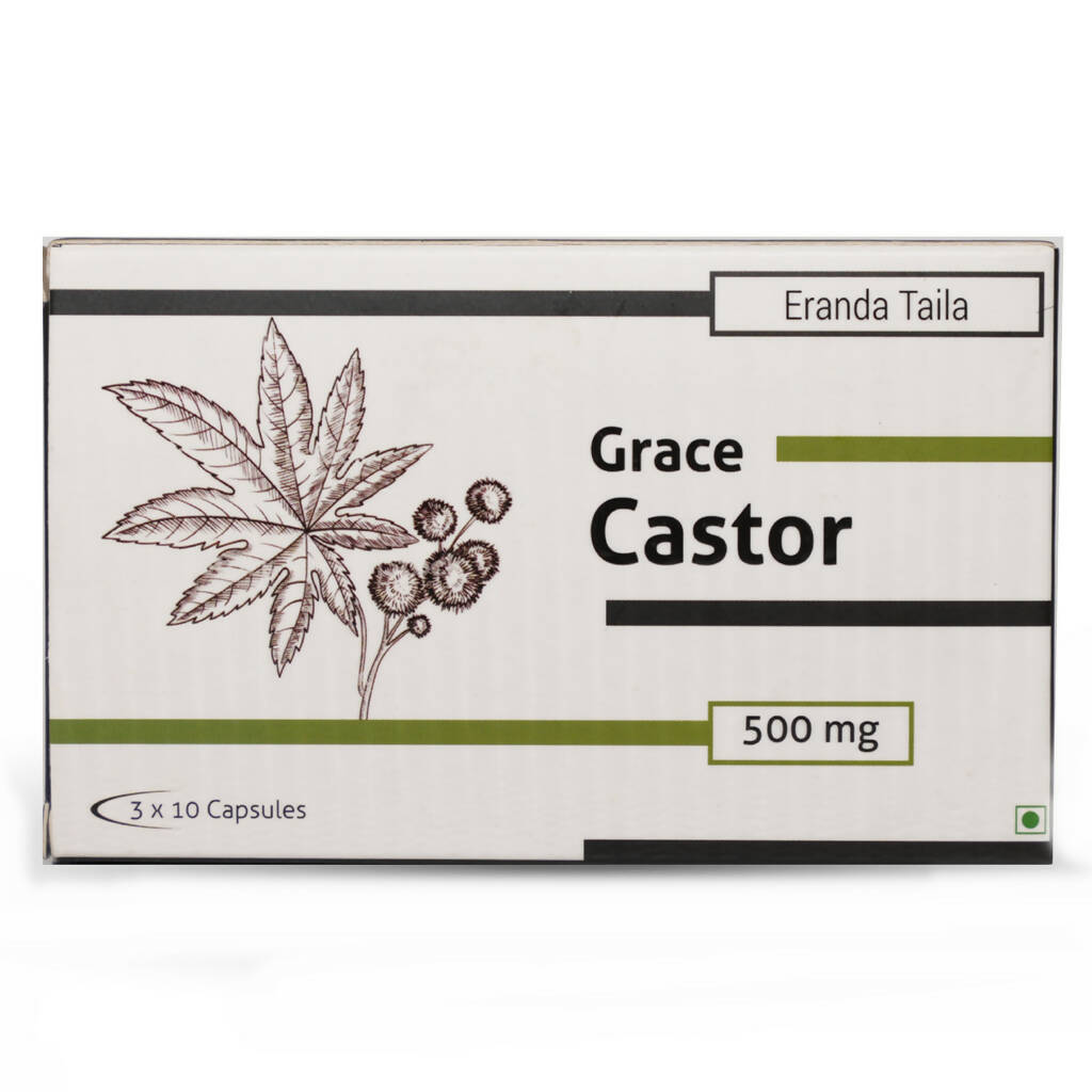 Nutra Grace Castor Oil 500mg Capsules - Distacart