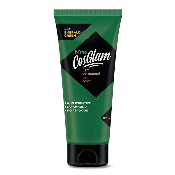 Nisha Cosglam Semi Permanent Hair Color 42 Emerald Green - Distacart