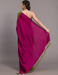 Thumbnail for Suta Green Pink Colourblocked Saree - Distacart
