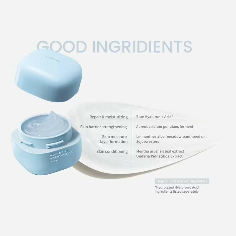 Laneige Water Bank Blue Hyaluronic Face Cream - Distacart