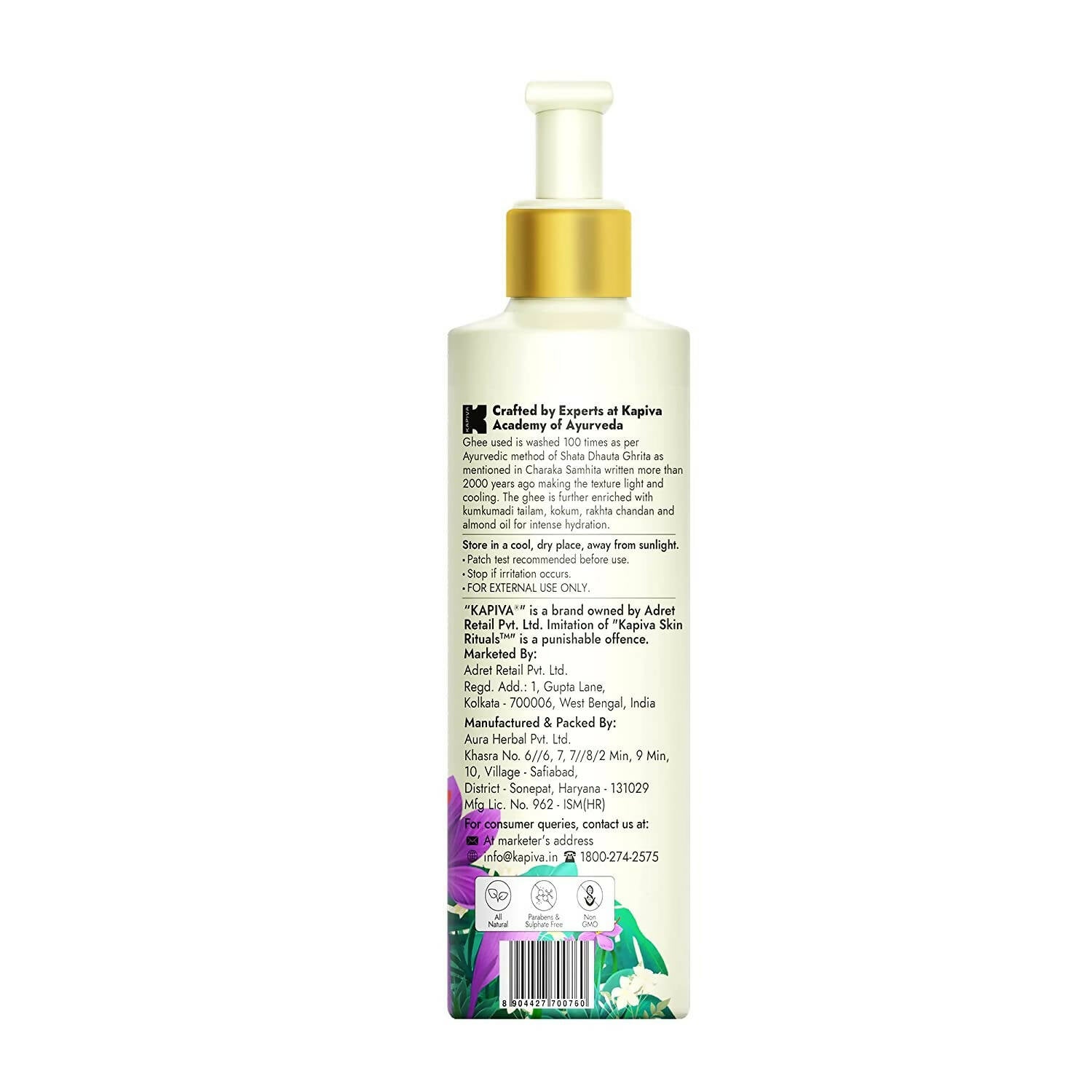 Kapiva Ayurveda Ghee Kumkumadi Body Lotion - Distacart