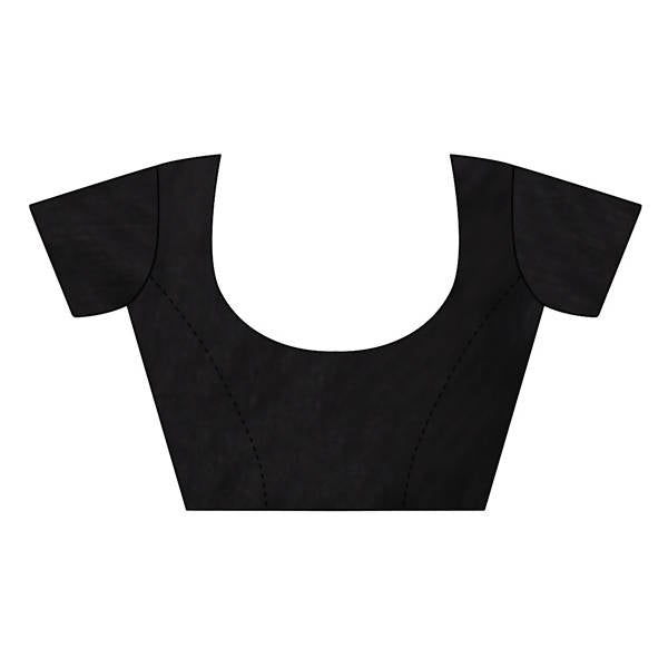 Vamika Green Malai Silk Printed Saree (Zigzag Green) Blouse