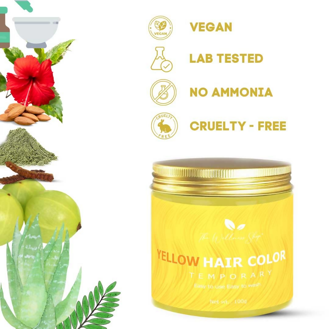 The Wellness Shop Yellow Temporary Hair Color - Distacart