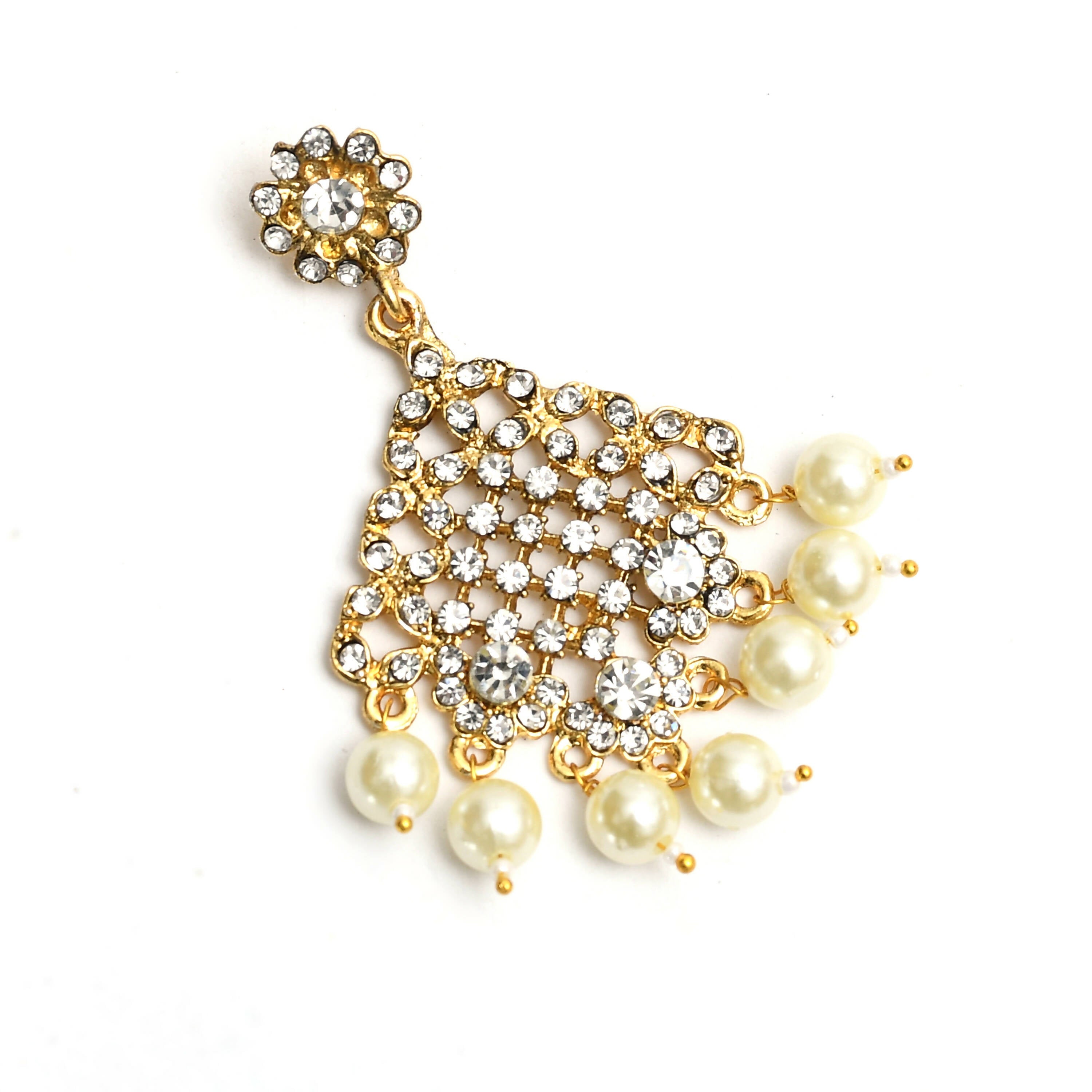 Mominos Fashion Johar Kamal Traditional Rajwadi Design Heavy Golden Necklace Set - Distacart