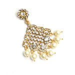 Thumbnail for Mominos Fashion Johar Kamal Traditional Rajwadi Design Heavy Golden Necklace Set - Distacart