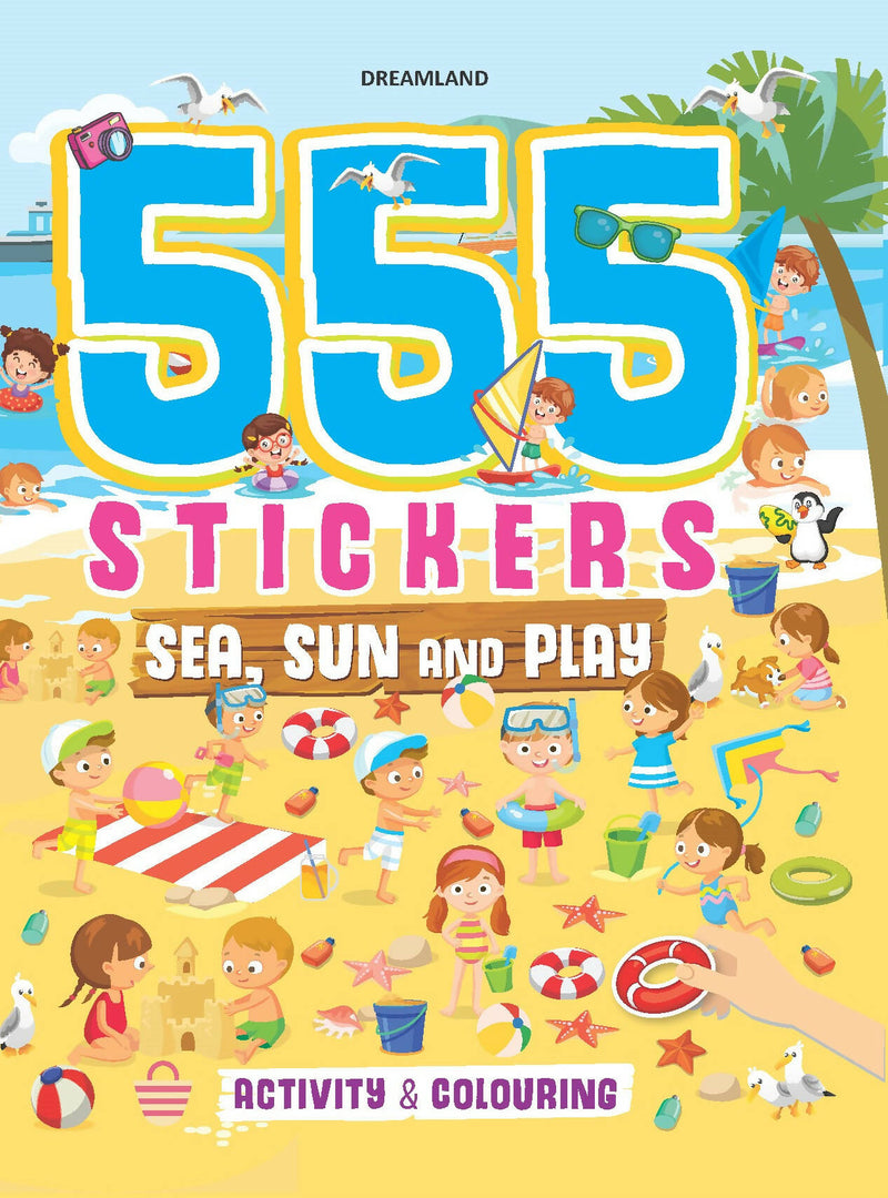 Dreamland 555 Stickers, Sea, Sun and Play Activity &amp; Colouring Book : Children Interactive &amp; Activity Book - Distacart