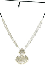 Thumbnail for Mominos Fashion Johar Kamal Silver-Plated Brass Finish Rani Haar Statement Necklace For Women - Distacart