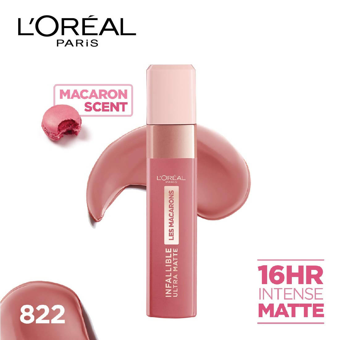 L'Oréal Paris Infallible Ultra Matte Liquid Lipstick Les Macarons - 822 Mon Caramel - Distacart