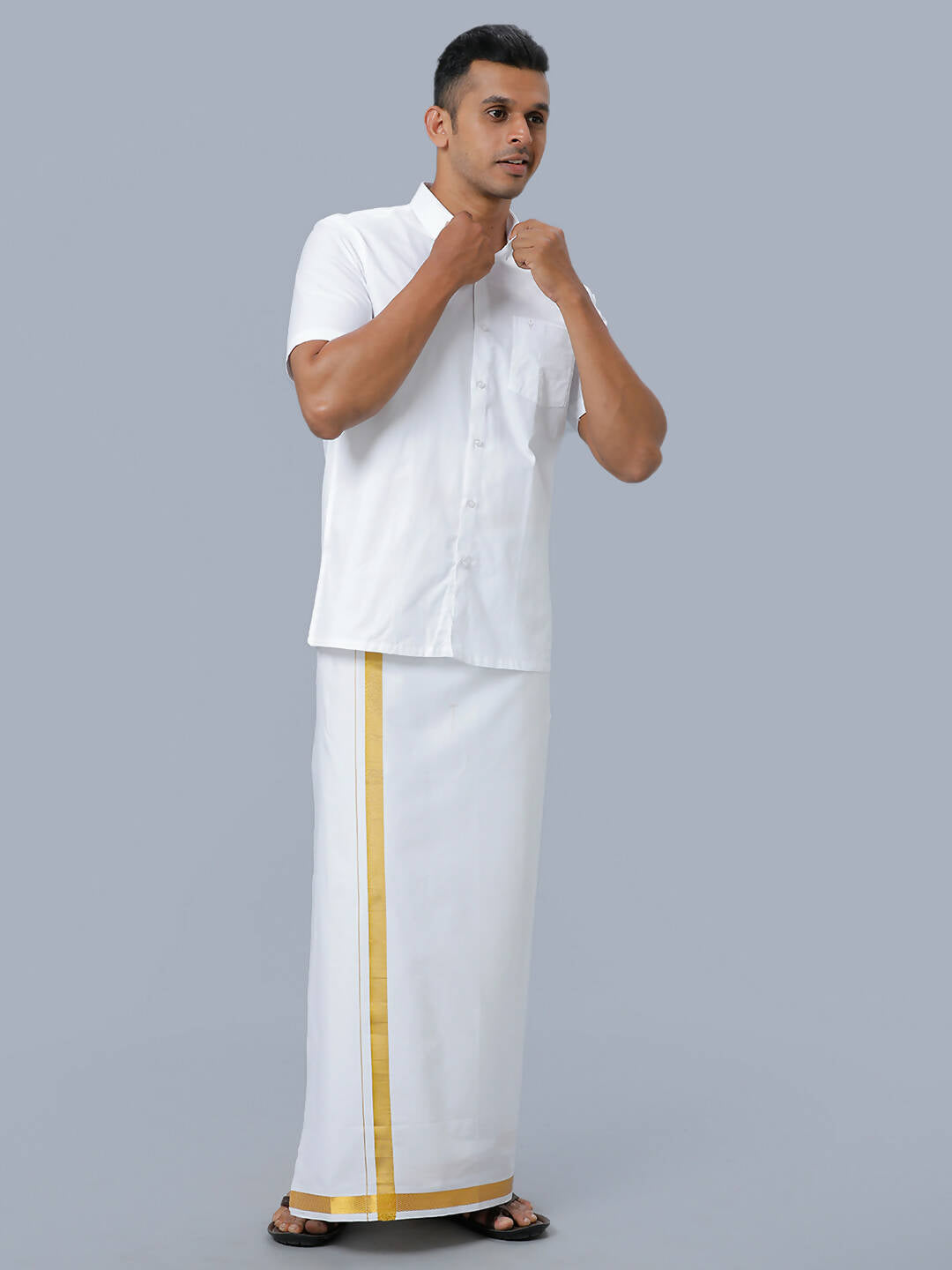 Ramraj Cotton Mens Half Sleeve Formal Poly Cotton White Shirt - Distacart