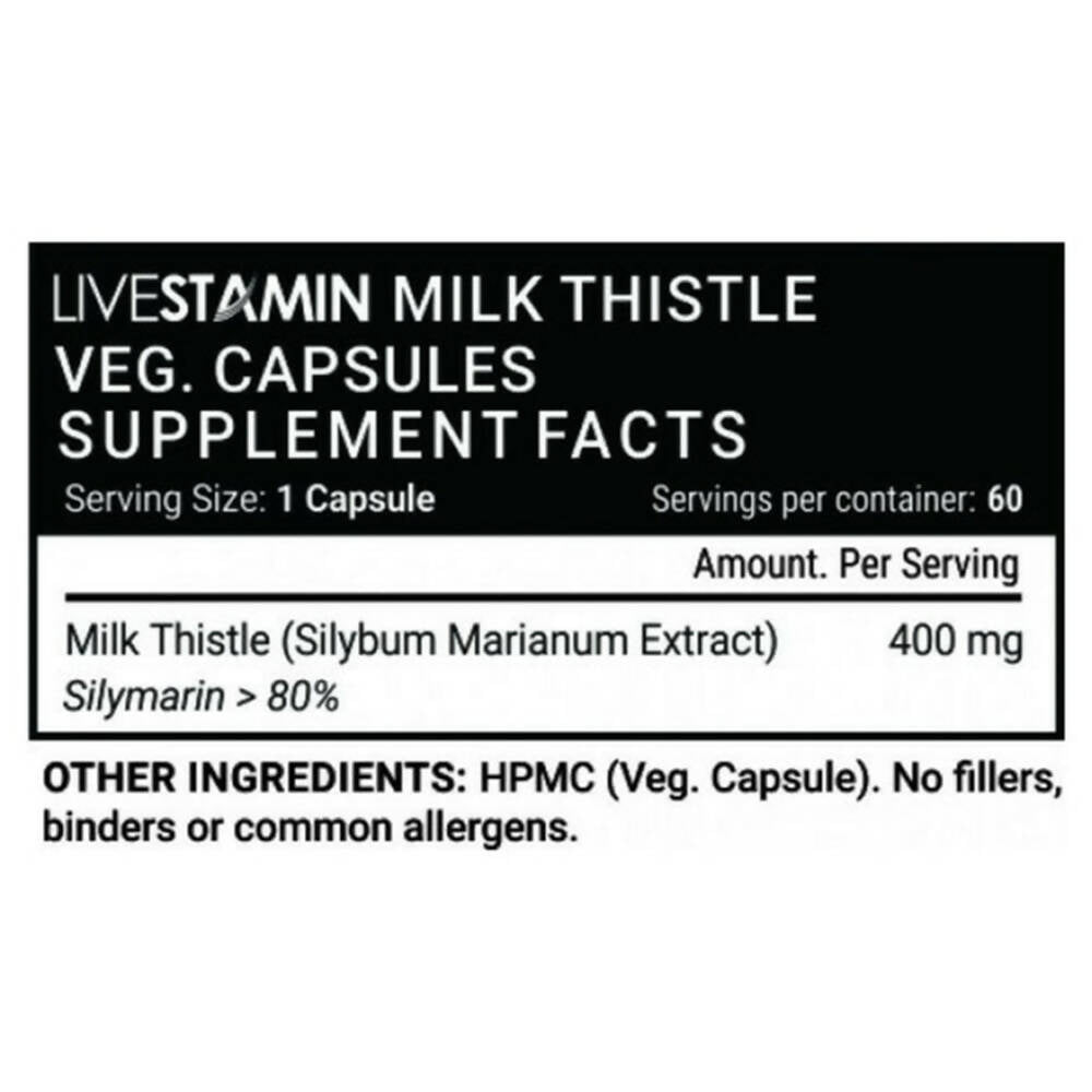 Livestamin Milk Thistle Capsules - Distacart