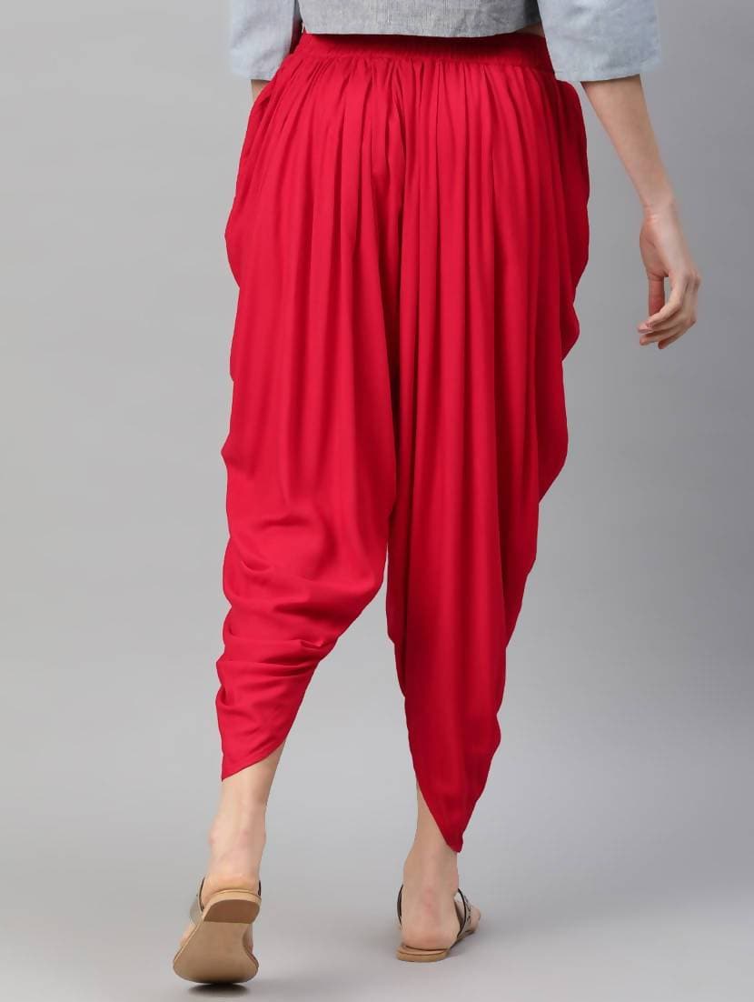 Women’s Red Dhoti Pant CH10D