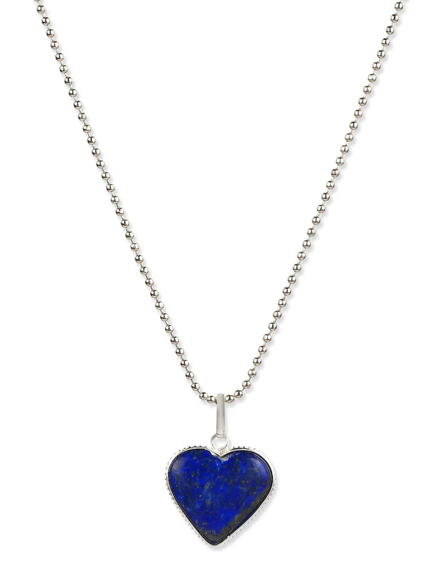Women's Silver-Toned Blue Silver-Plated Handcrafted Chain - Ruby Raang - Distacart