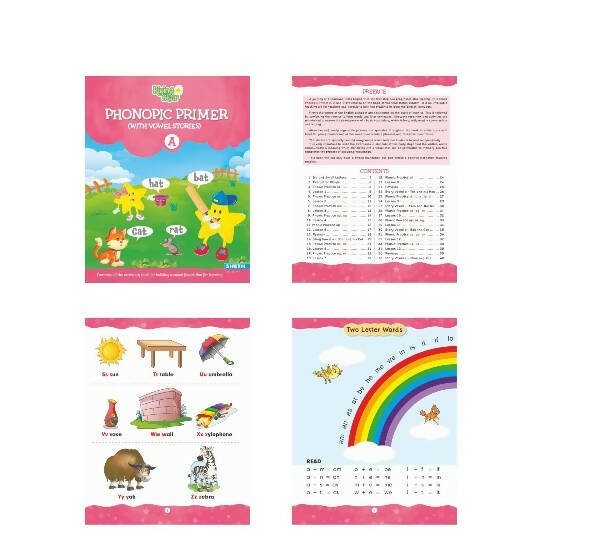 Rising Star Phonopic Primer (With Vowel Stories) Book Set Set of 3| Letter Words| Phonic Activity Book| Ages 3-7 Years - Distacart