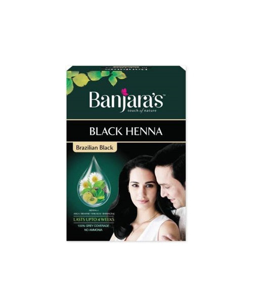 Buy Banjaras Black Henna 6 Sachets Brazilian Black 9 gm online at best  price-Hair Treatment