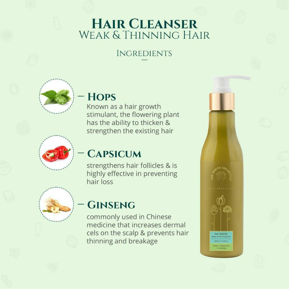 The Earth Collective Hair Cleanser - Weak & Thinning Hair - Distacart