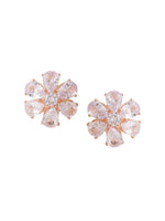 Thumbnail for NVR Women Golden Cz Studded Studs Earrings - Distacart