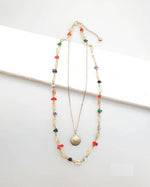 Thumbnail for Bling Accessories Uncut Natural Stone Chips Necklace