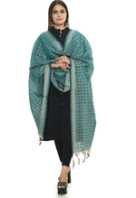 Thumbnail for Mominos Fashion Moeza Handloom Cotton Aqua Blue Dupatta - Distacart