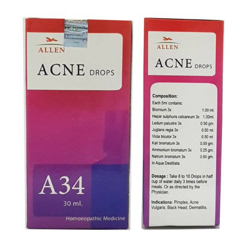 Allen Homeopathy A34 Acne