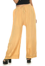 Thumbnail for Mominos Fashion Moeza Reyon Cotton Golden Color Cut Work Palazzo