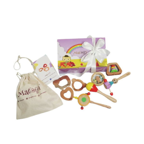 Matoyi 3 Rattle & 3 Teether & Trapezium & Fish For Kids - Distacart