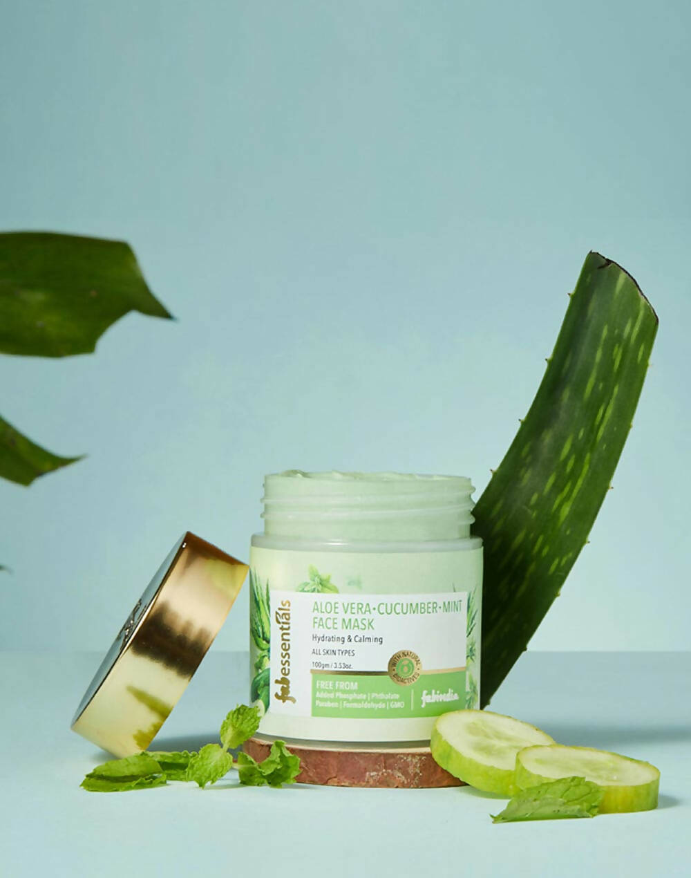 Fabessentials Aloe Vera Cucumber Mint Face Mask - Distacart