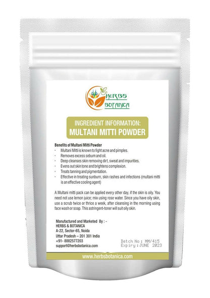 Herbs Botanica 100% Natural Multani Mitti Powder - Distacart